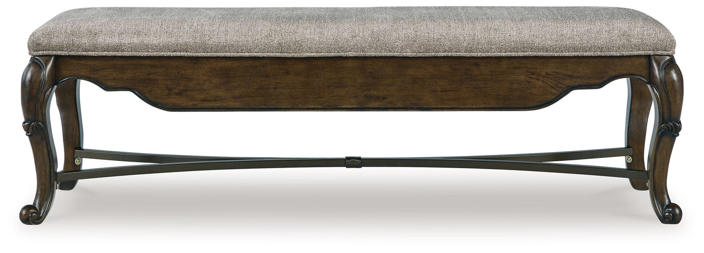 Maylee - Dark Brown - Upholstered Storage Bench - Hornell Furniture Outlet