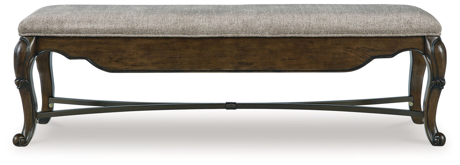 Maylee - Dark Brown - Upholstered Storage Bench - Hornell Furniture Outlet