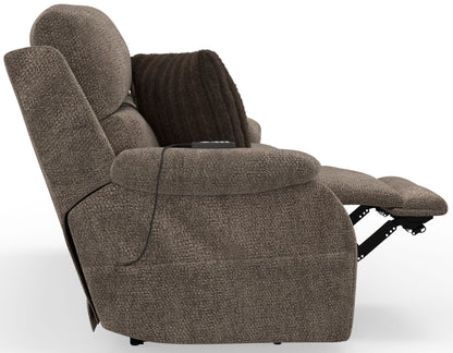 Joya - Zero Gravity Power Reclining Sofa With Power Adjustable Headrest And CR3 Heat/Massage/Lumbar - Mushroom - Hornell Furniture Outlet