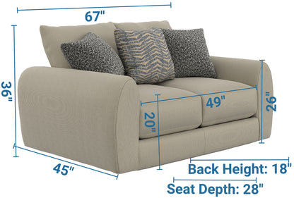 Ezra - Loveseat - Twine - Hornell Furniture Outlet