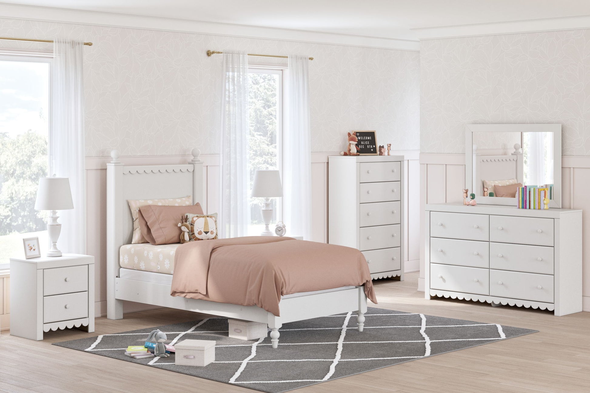 Mollviney - Panel Bedroom Set - Hornell Furniture Outlet