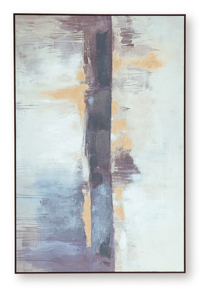 Gatesford - Wall Art - Blue / White / Tan - Hornell Furniture Outlet