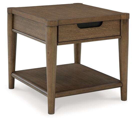 Roanhowe - Brown - Rectangular End Table - Hornell Furniture Outlet