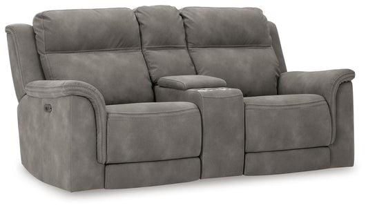 Next - Gen Durapella - Reclining Power Loveseat With Console - Hornell Furniture Outlet