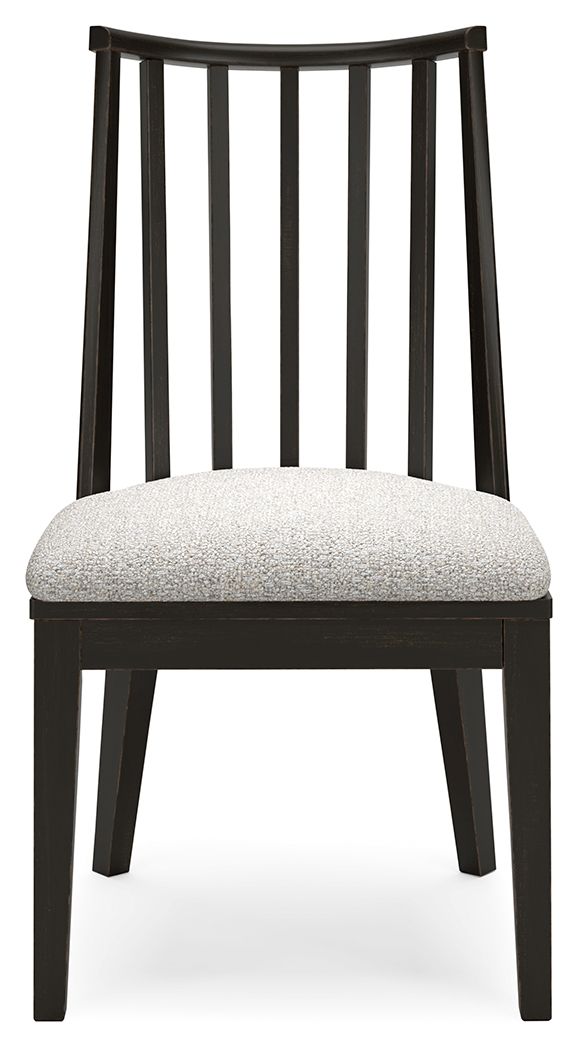 Galliden - Black - Dining Upholstered Side Chair (Set of 2) - Hornell Furniture Outlet