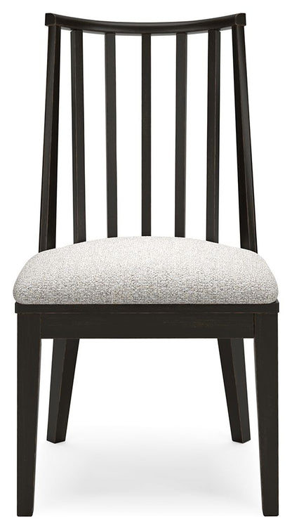Galliden - Black - Dining Upholstered Side Chair (Set of 2) - Hornell Furniture Outlet