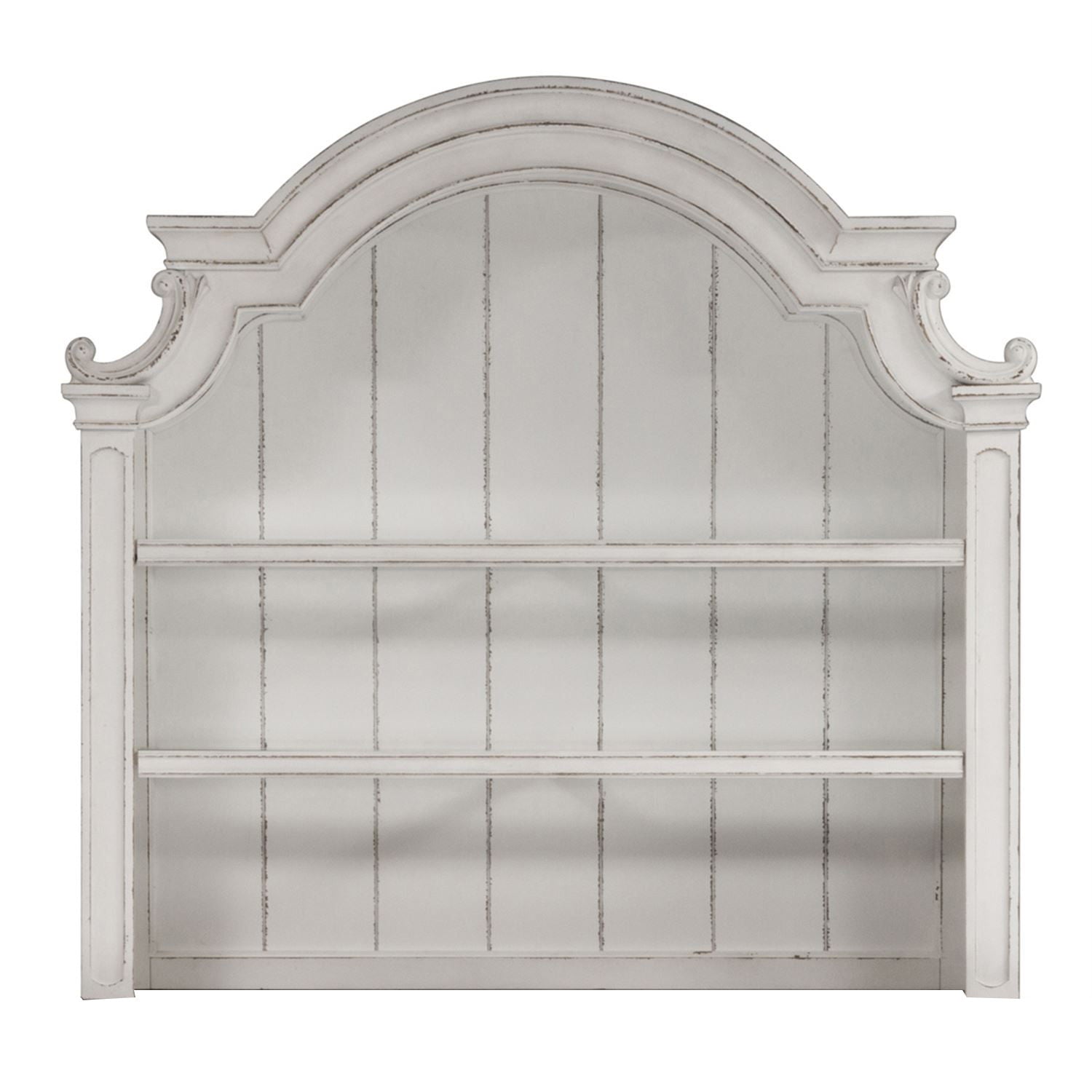 Magnolia Manor - Hutch - Aged White - Hornell Furniture Outlet