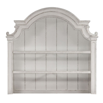 Magnolia Manor - Hutch - Aged White - Hornell Furniture Outlet