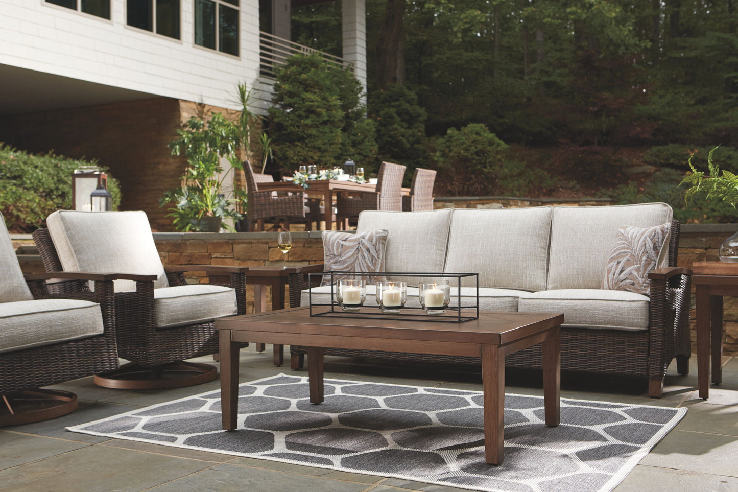 Paradise Trail - Medium Brown - Sofa with Cushion - Hornell Furniture Outlet