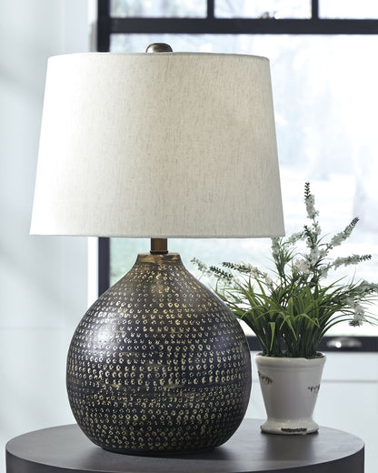 Maire - Black / Gold Finish - Metal Table Lamp - Hornell Furniture Outlet