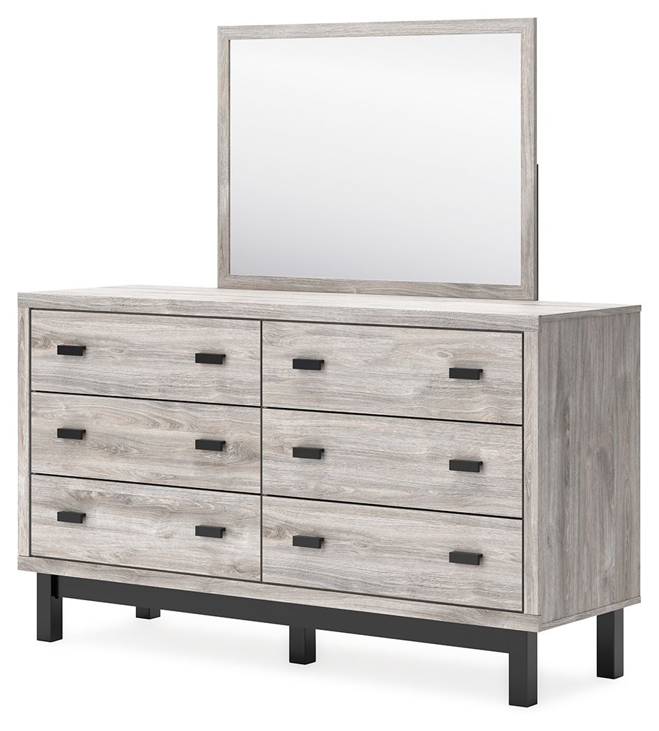 Vessalli - Gray - Dresser And Mirror - Hornell Furniture Outlet