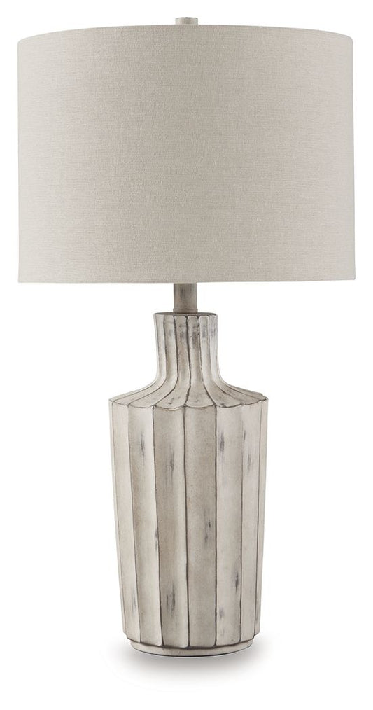 Imre - Distressed Brown - Poly Table Lamp - Hornell Furniture Outlet