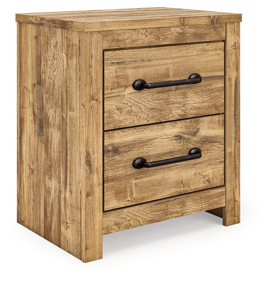 Maystonna - Two Drawer Night Stand - Brown - Hornell Furniture Outlet