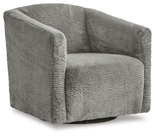 Bramner - Charcoal - Swivel Accent Chair - Hornell Furniture Outlet