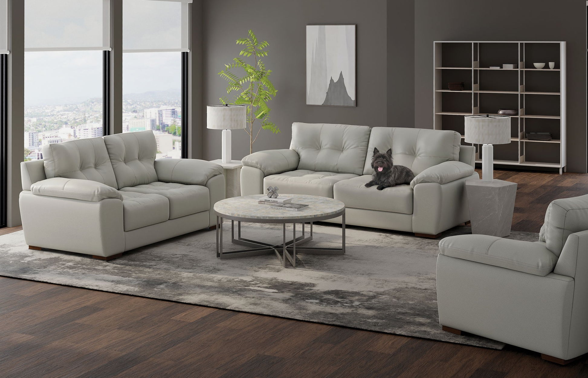 Finn - Loveseat - Pebble - Hornell Furniture Outlet