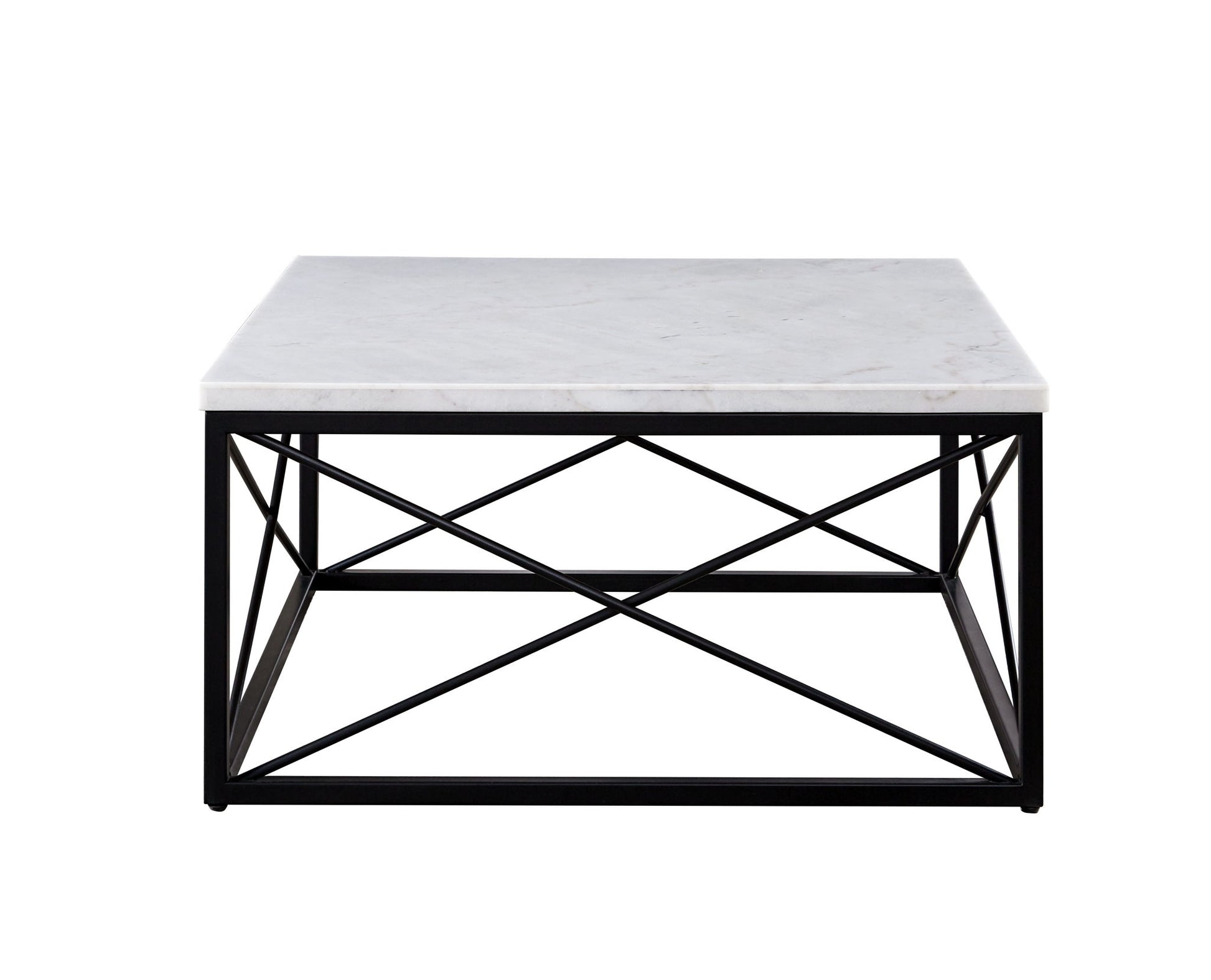 Skyler - White Marble Top Square - White - Hornell Furniture Outlet