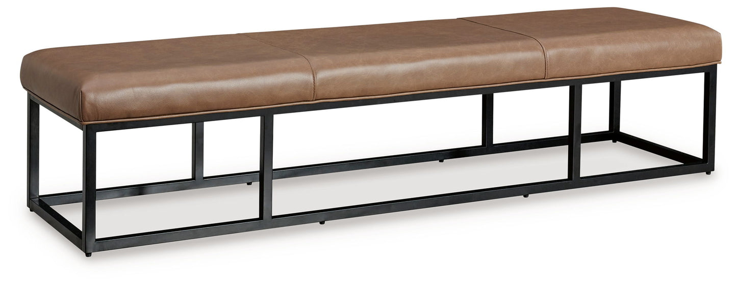 Joston - Caramel - Accent Bench - Hornell Furniture Outlet