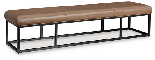 Joston - Caramel - Accent Bench - Hornell Furniture Outlet