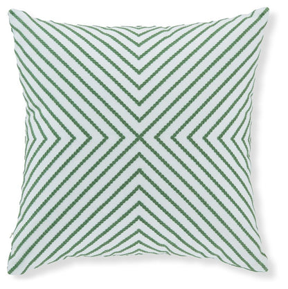 Bellvale - Green / White - Pillow (Set of 4) - Hornell Furniture Outlet