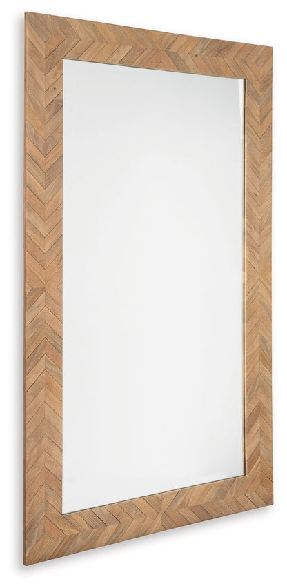 Waylane - Brown - Floor Mirror - Hornell Furniture Outlet