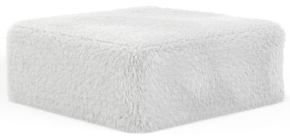 Snowball - Cocktail Ottoman - White - Hornell Furniture Outlet