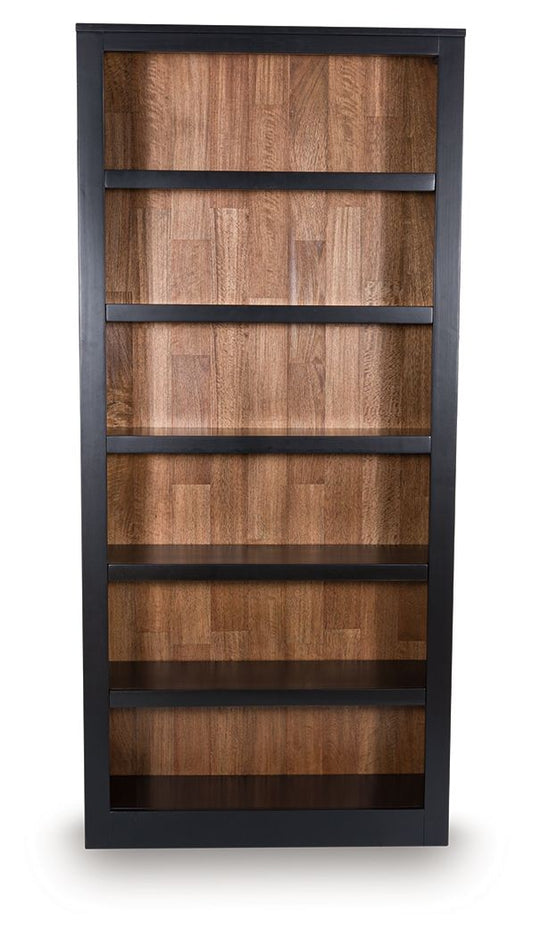 Wildenauer - Brown / Black - Bookcase - Hornell Furniture Outlet
