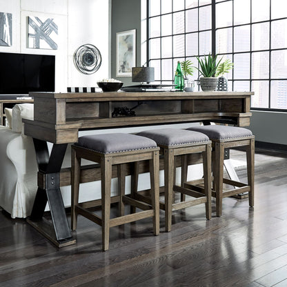 Sonoma Road - Upholstered Console Stool - Weathered Beaten Bark - Hornell Furniture Outlet