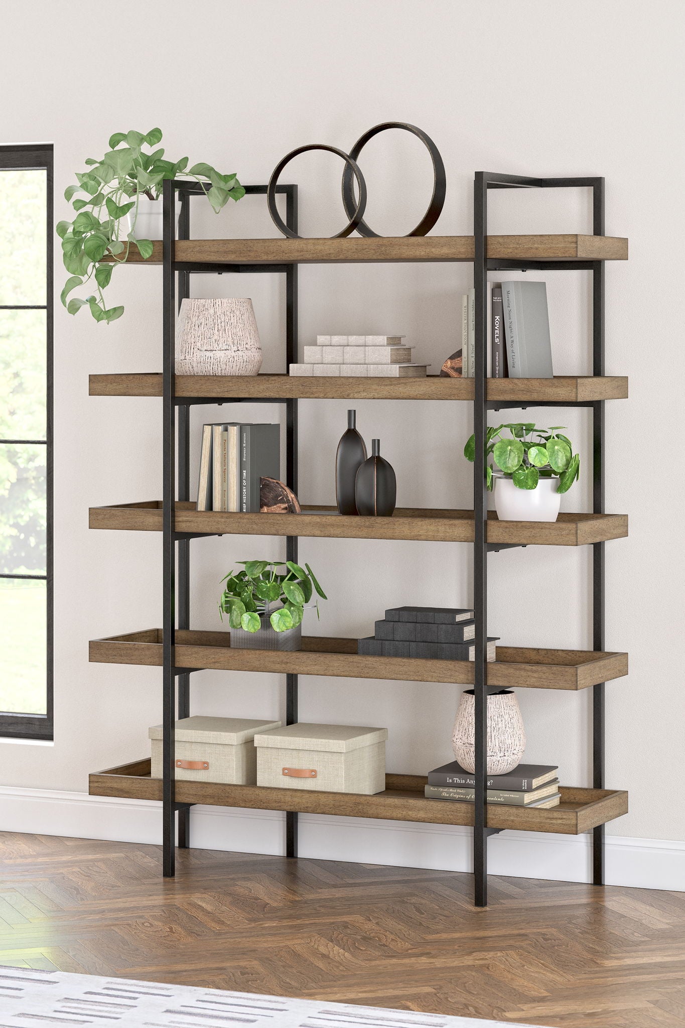 Montia - Light Brown - Bookcase - Hornell Furniture Outlet