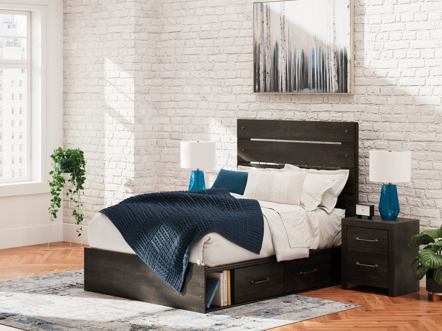 Hollivern - Panel Storage Bed - Hornell Furniture Outlet