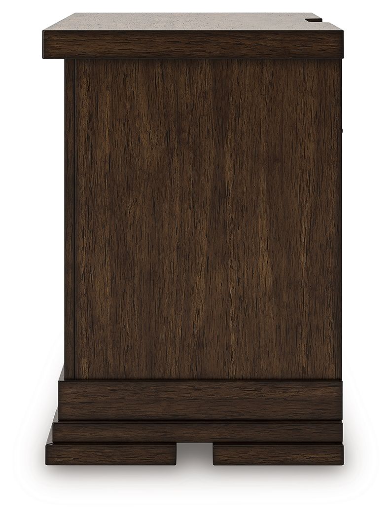 Taffenbrook - Medium Brown - Three Drawer Night Stand - Hornell Furniture Outlet