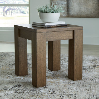 Rosswain - Warm Brown - Square End Table - Hornell Furniture Outlet