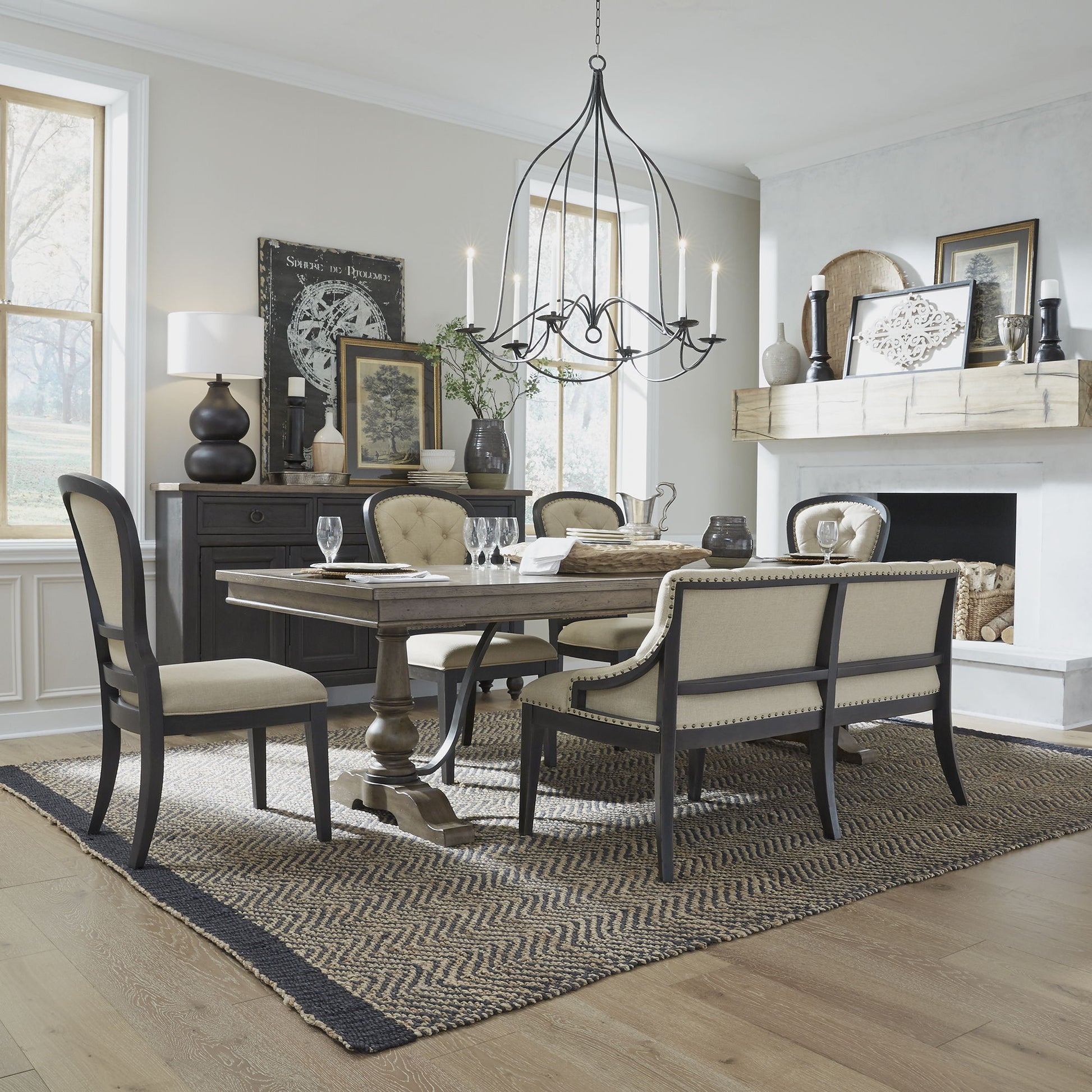 Americana Farmhouse - Upholstered Tufted Back Side Chair - Hornell Furniture Outlet