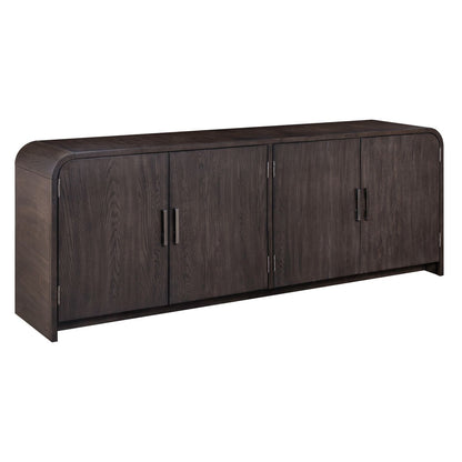 Perspectives - 82" TV Console - Brown - Hornell Furniture Outlet