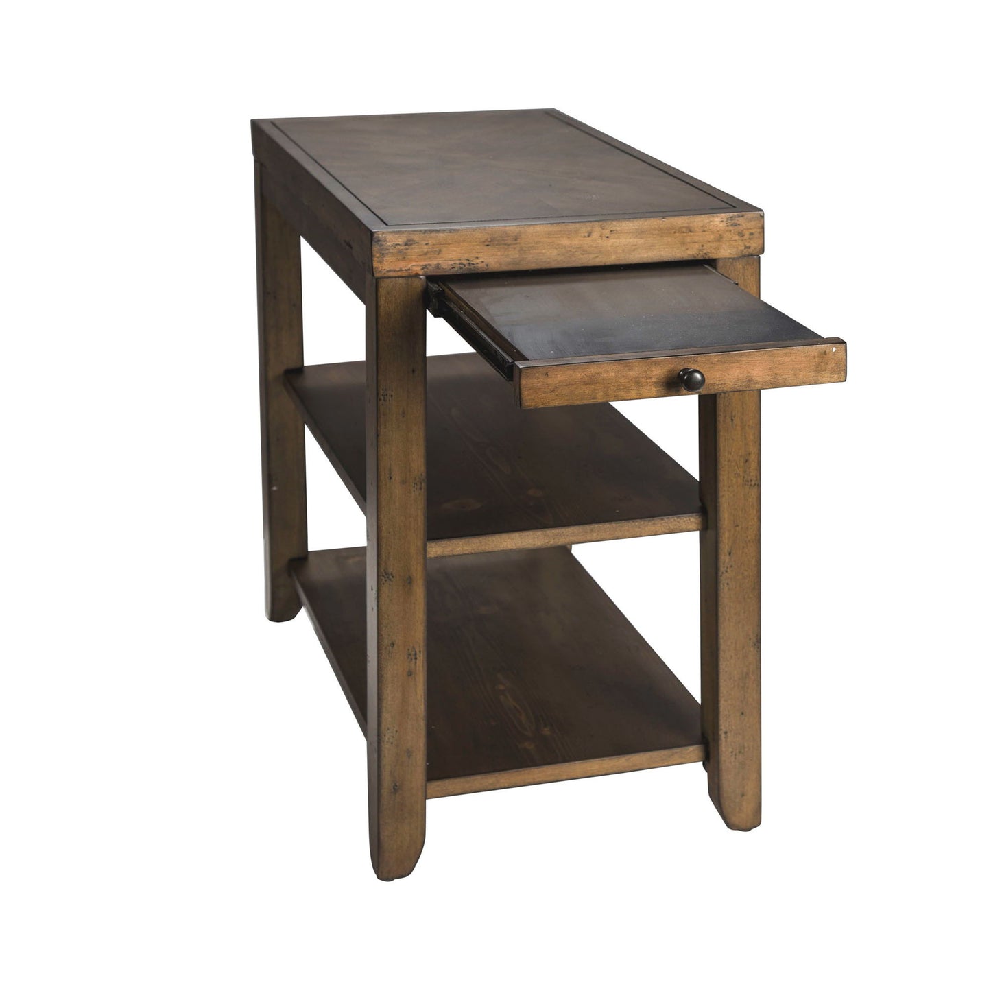 Mitchell - Chair Side Table - Dark Brown - Hornell Furniture Outlet