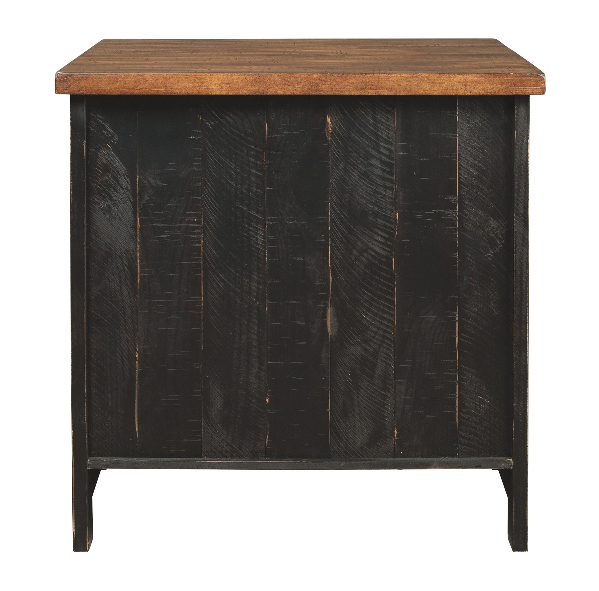 Valebeck - Black / Brown - Rectangular End Table - Hornell Furniture Outlet
