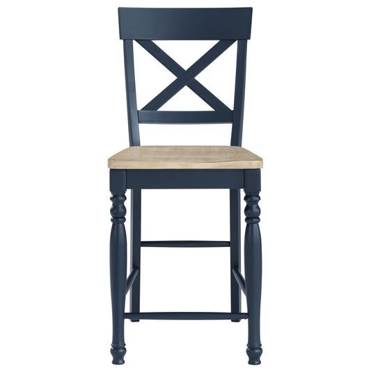 Darcy - Counter Chair - Blue - Hornell Furniture Outlet