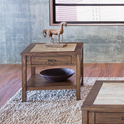 Mesa Valley - End Table - Dark Brown - Hornell Furniture Outlet