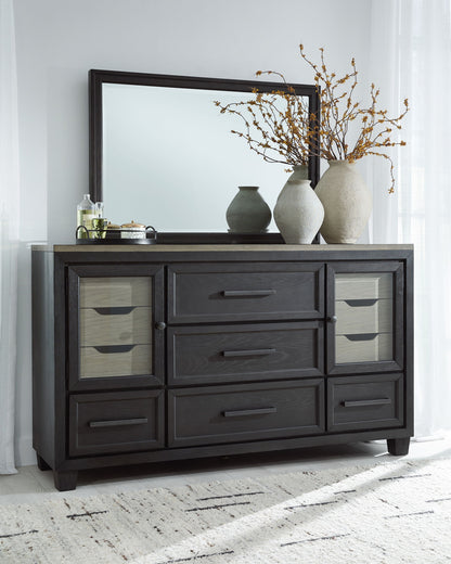 Foyland - Dresser, Mirror - Hornell Furniture Outlet