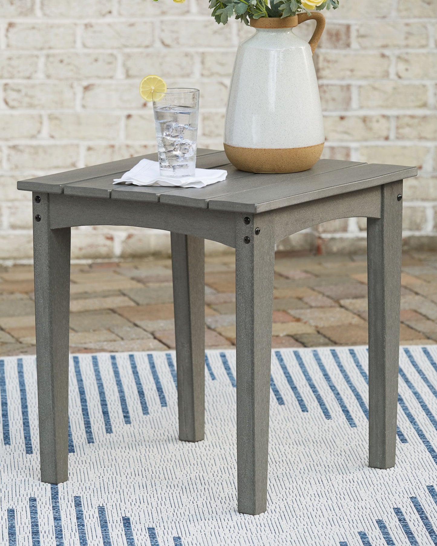 Visola - Gray - Square End Table - Hornell Furniture Outlet