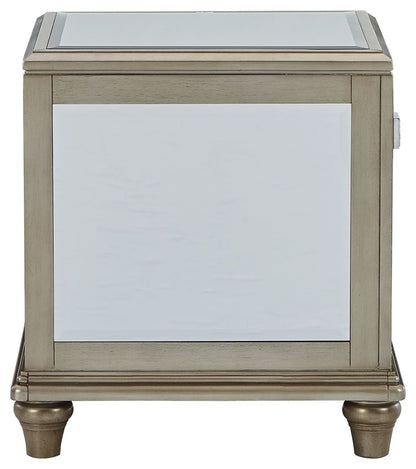 Chevanna - Platinum - Rectangular End Table - Hornell Furniture Outlet