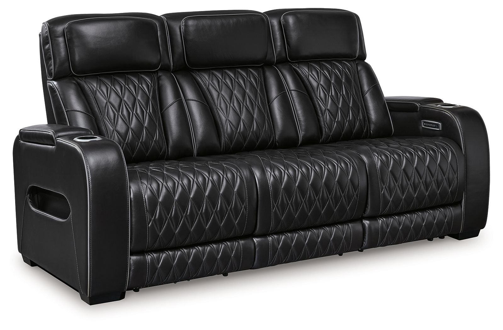 Boyington - Black - 2 Pc. - Power Reclining Sofa And Loveseat - Hornell Furniture Outlet
