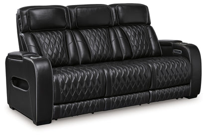 Boyington - Black - 2 Pc. - Power Reclining Sofa And Loveseat - Hornell Furniture Outlet