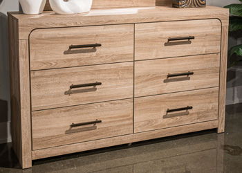 Kinlanni - Tan - Six Drawer Dresser - Hornell Furniture Outlet