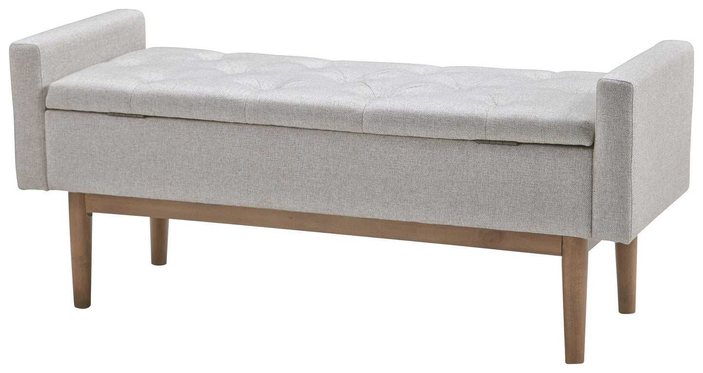 Briarson - Beige / Brown - Storage Bench - Hornell Furniture Outlet