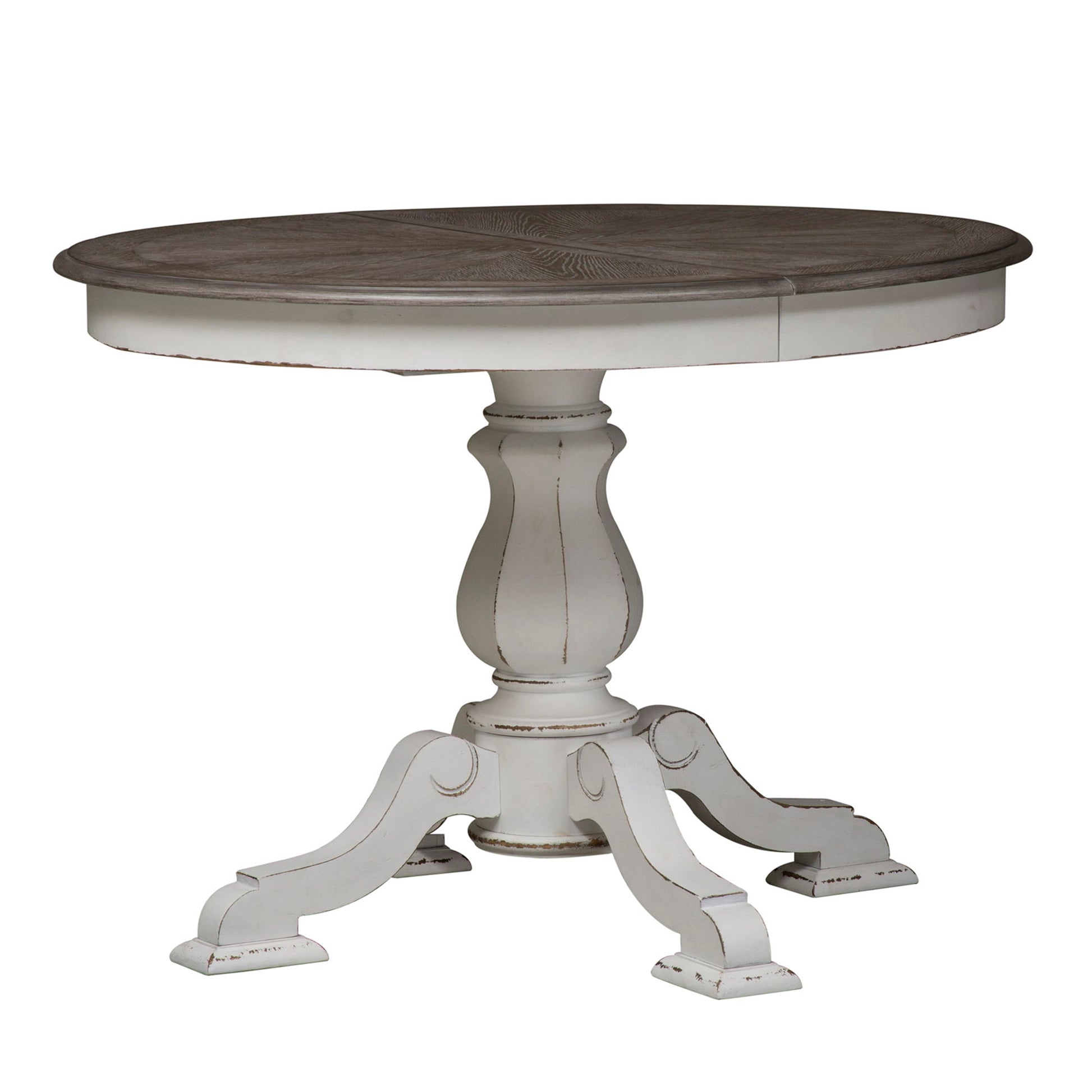 Magnolia Manor - Pedestal Table Set With Upholstered Chairs - Hornell Furniture Outlet