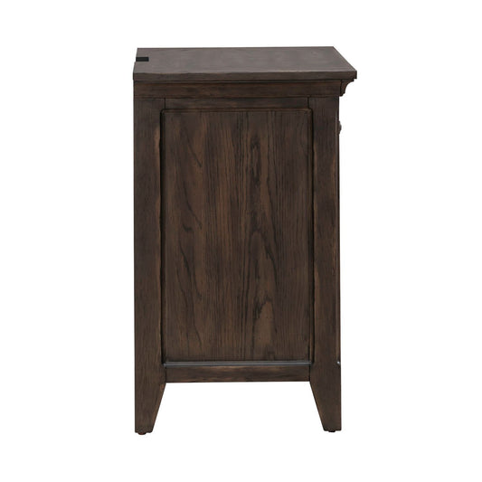 Paradise Valley - Nightstand With Charging Station - Dark Brown - Hornell Furniture Outlet