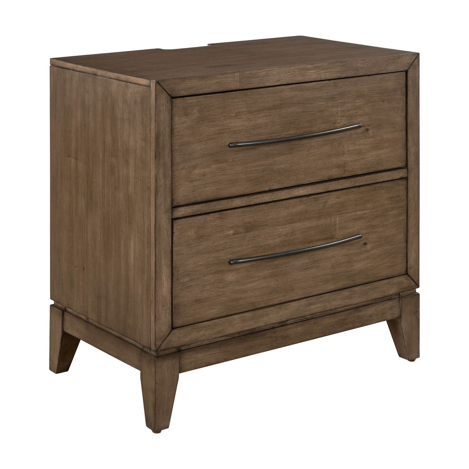 Shaker Lakes - Nightstand With Charging Station - Brown - Hornell Furniture Outlet