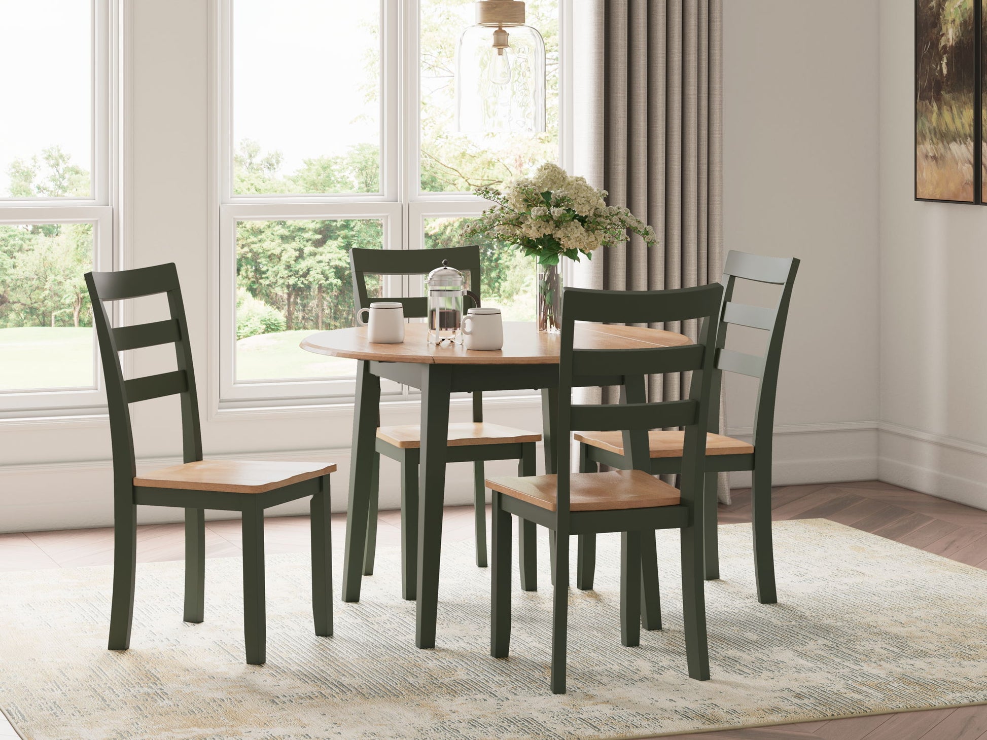 Gesthaven - Round Dining Room Drop Leaf Table - Hornell Furniture Outlet