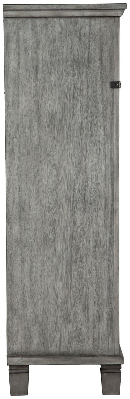 Russelyn - Gray - Five Drawer Chest - Hornell Furniture Outlet