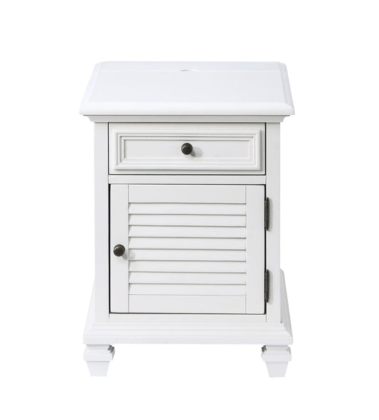 Charlestown - Storage End With USB - White - Hornell Furniture Outlet
